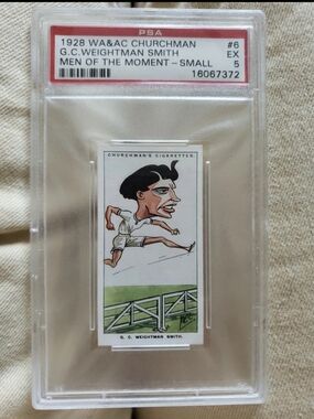 1928 Churchman's WA & AC G.C Weightman Smith Men of the moment PS